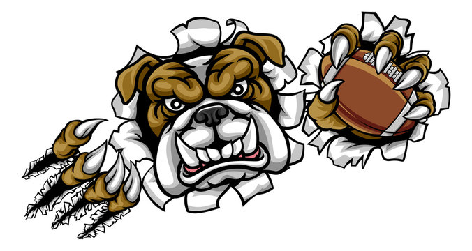 Bulldog American Football Sports Mascot