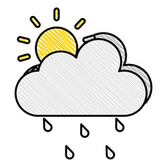 weather cloud rainy with sun