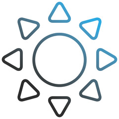summer sun isolated icon