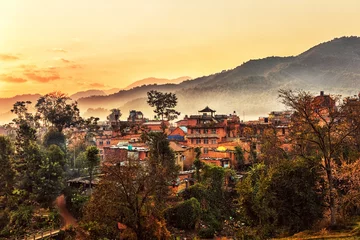 Papier Peint photo Lavable Népal Panauti, tôt le matin, Népal