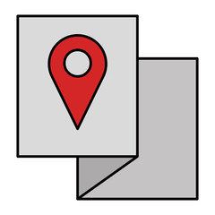 paper with pin location