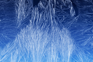 Frost pattern on a window glass