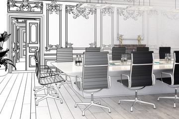 Fototapeta premium Elegant Meeting Area (draft)
