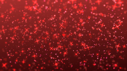 Out of focus background, Valentine's day, Hearts fly valentine blur  background, love valentine on red, Colorful hart on red pastel background, light star on gradient radial effect