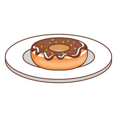 dish with sweet donut icon