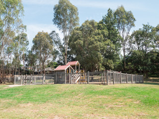 Suburban outdoor playground in Melbourne, Australia