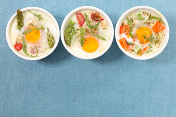 assorted baked egg