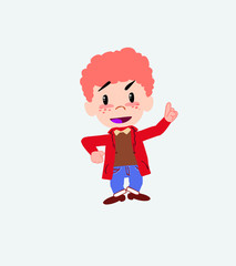 White boy in jeans talking very determined and optimistic.