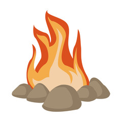 Bonfire cartoon isolated icon vector illustration graphic design