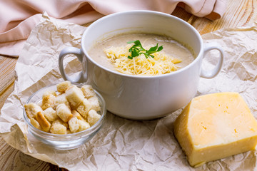 Cream of wild mushroom soup