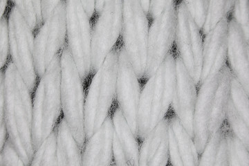 closeup on white threads, background