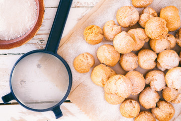 Castagnole typical Italian carnival sweet