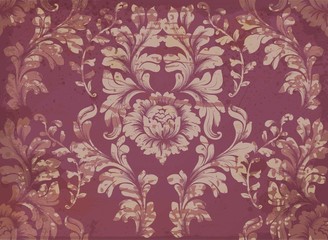 Luxurious Damask pattern Vector ornament decor. Baroque background textures. Royal victorian trendy designs