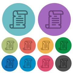 Paper scroll color darker flat icons