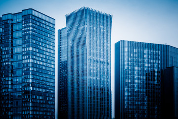 Obraz premium architectural complex against sky in downtown city, china