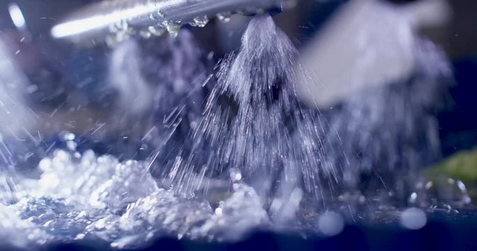 Water sprayers in a factory