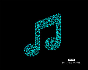 Abstract vector illustration of note.