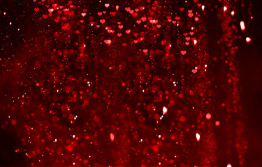 Roter Hintergrund mit Herzen für Valentinstag 