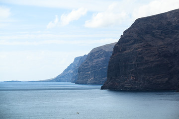 Fototapeta na wymiar Arial view of Los Gigantes Cliffs, Tenerife, Spain