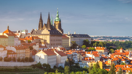 Obraz premium Spring day in the city, Prague, Czech Republic