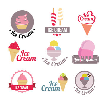 ice cream logo collection