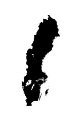 Swedish Map Isolated On White Background 3d Illustration