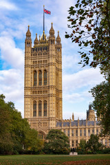Fototapeta na wymiar House of Lords Victoria Tower Westminster London UK