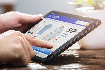 Businessperson Doing Online Shopping On Digital Tablet