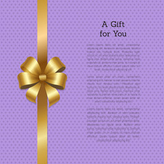 Gift Your Shopping Certificate Decorated Gold Bow