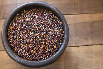 Seeds of black quinoa - Chenopodium quinoa