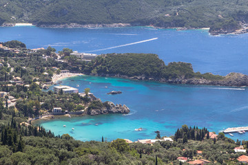 Palaiokastritsa on the island of Corfu, Greece