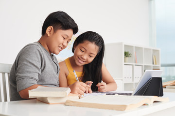 Obraz premium Doing homework