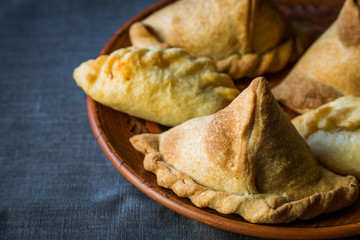 Popular Indian vegetarian snack called samosa