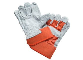 gloves safety on isolated white background.
