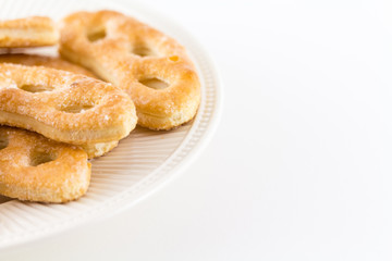 Cookies. Ginger cookies on white background