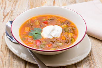 red vegetable soup