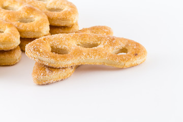 Cookies. Ginger cookies on white background