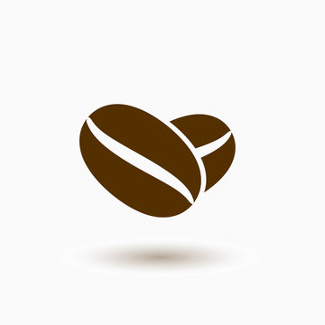 Coffee bean vector icon, caffeine symbol. Modern, simple flat vector illustration