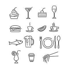 Food Icon Set Vector Illustration