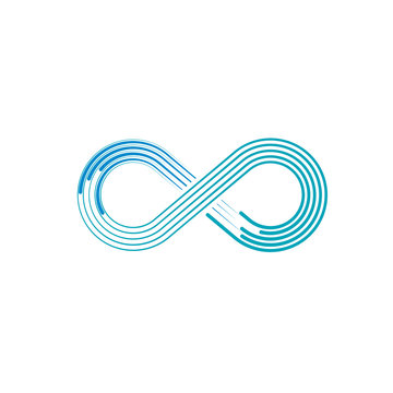 Infinity Symbol icon, flat, symbolic racing track