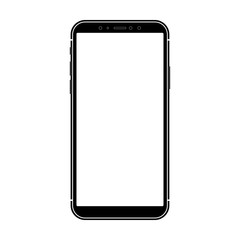 Smartphone outline vector illustration