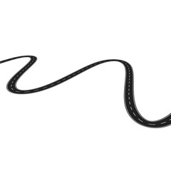 Road isolated on white Vector illustration