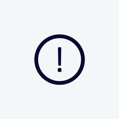 exclamation icon, vector illustration