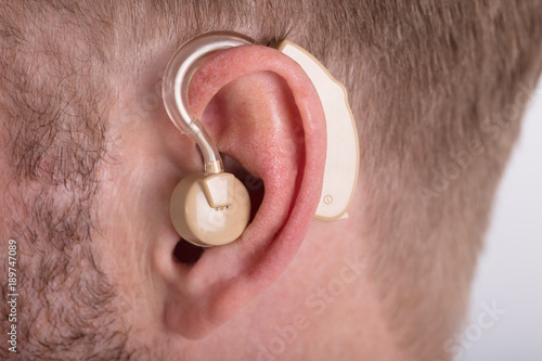 Man Wearing Hearing Aid Stock Photo And Royalty Free Images On Man Wearing Hearing Aid