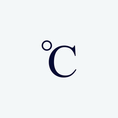celsius icon, vector illustration