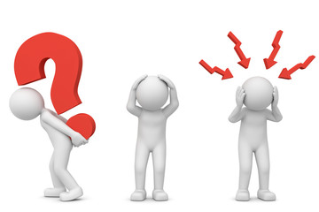 3d Männchen Problem und Stressbewältigung