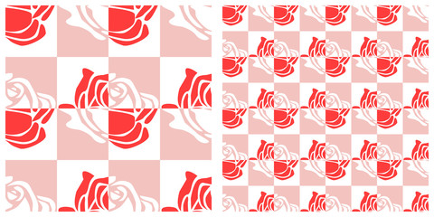 Seamless pattern in two layers of rose.