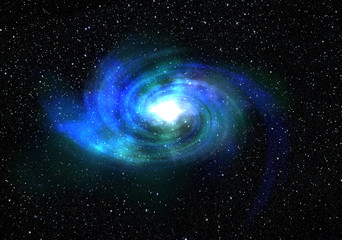 Obraz na płótnie Canvas Abstract galaxy background. Space, stars, star dust and nebula. Digital illustration.