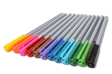 Set of multicolored ball point pens