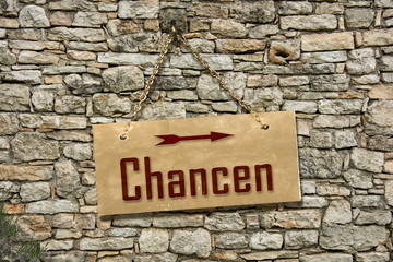 Fototapeta premium Schild 235 - Chancen